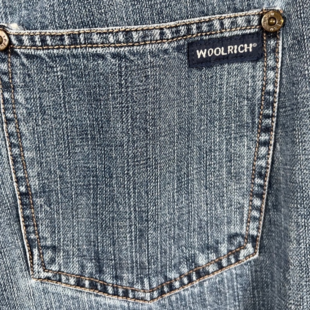 Woolrich Mens Fleece Lined Denim Jeans Medium Wash Straight Leg Blue 33x25.5 - Picture 10 of 11